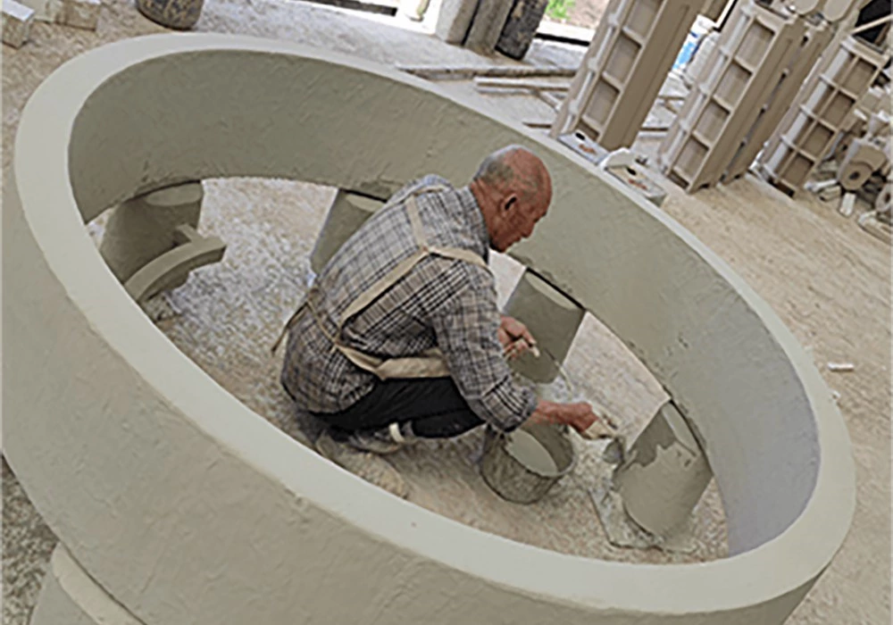 3. Apply refractory coating